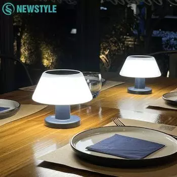 Настольная лампа на солнечной батарее для улицы, дома, с регулируемой яркостью, перезаряжаемая через USB светодиодная прикроватная лампа, водонепроницаемая настольная лампа на солнечной батарее для сада, террасы C
