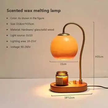 Настольная лампа Nordic со стеклянными ароматическими свечами, светодиодная настольная лампа GU10, регулируемый источник света, прикроватный светильник для кабинета, домашняя атмосфера, декоративный настольный светильник EU Plug
