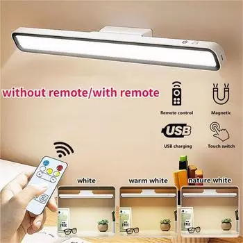 Настольная лампа, подвесная магнитная настольная лампа, светодиодная USB-перезаряжаемая бесступенчатая затемняемая лампа, шкаф, шкаф, ночник