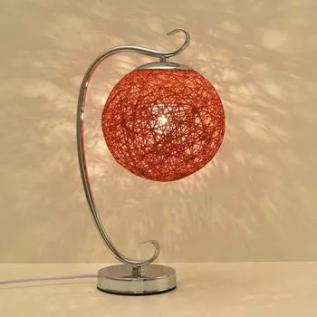 Настольная лампа Прикроватная лампа для спальни Современная минималистичная креативная теплая и романтическая бытовая лампа Гостиная Настольная лампа для учебы и учебы Button switch красный