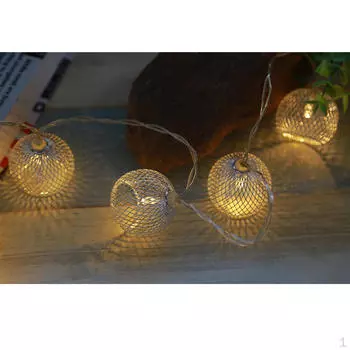 Настольная лампа с 4 ячейками, абажур из железа, круглый, хром