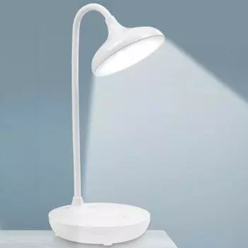 Настольная лампа с гибким шлангом, защитой от мерцания, защитой глаз от слепящего света, сверхярким освещением, светодиодной ночником из ABS-пластика без синего света с USB-кабелем синий