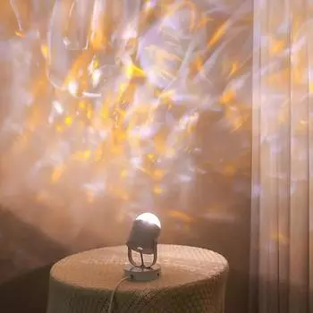 Настольная лампа с одной головкой и водяной рябью с регулировкой на 180 градусов для украшения интерьера дома, спальни, гостиной, бара