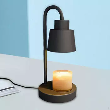 Настольная лампа с подогревом свечей для украшения дома, спальни, черная чёрный