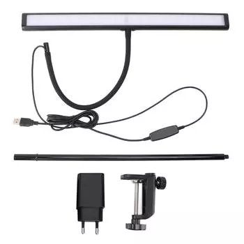 Настольная лампа с зажимом Eye Caring Dimmable 3 Color Temp Adjustable Gooseneck LED Table Light with USB