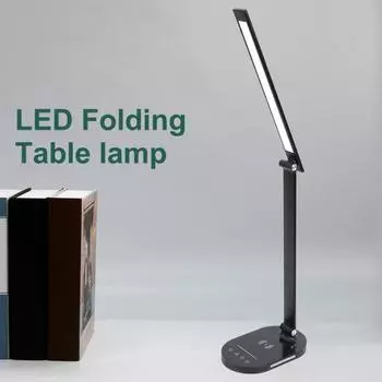 Настольная лампа складная подсветка ABS практичная складная настольная лампа светодиодная лампа для чтения принадлежности для спальни чёрный