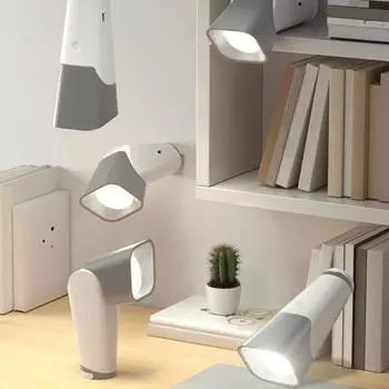 Настольная лампа Супер яркая регулируемая диммируемая антибликовая защита глаз перезаряжаемая светодиодная лампа для чтения современного дизайна серый