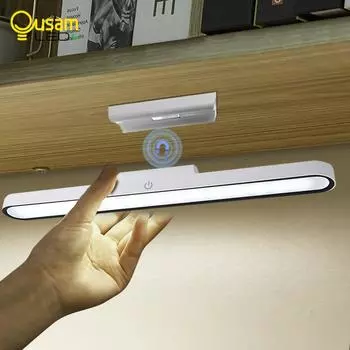 Настольная лампа USB светодиодная офисная настольная лампа перезаряжаемая бесступенчатая затемняющая подвесная магнитная ночная лампа для спальни лампа для чтения Green