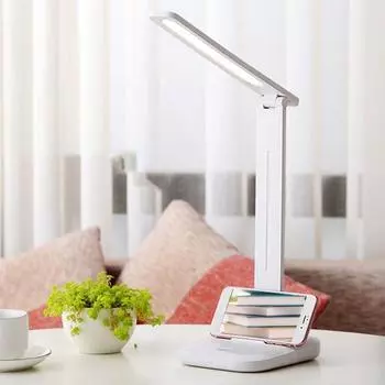 Настольная лампа Высокая 3-цветная яркость Складные светильники Сенсорное управление Разнонаправленное освещение Перезаряжаемый светодиодный глаз белый