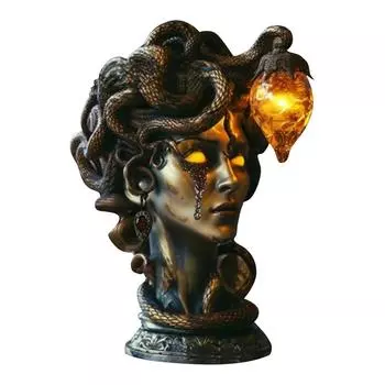 Настольная лампа в темном готическом стиле, статуэтка меланхоличной женщины, ужасная атмосфера, персонализированное модное настольное украшение One Size