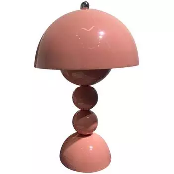 Настольная лампа в виде гриба, перезаряжаемый скандинавский ночник в виде гриба, однотонный креативный атмосферный светильник для домашнего офиса жёлтый