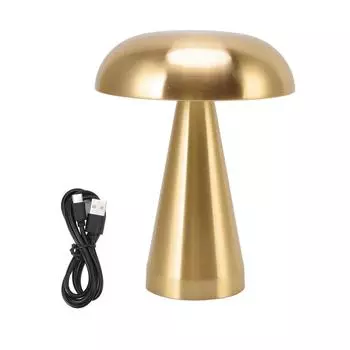 Настольная лампа в виде гриба, современный минималистский индустриальный стиль, 3 цвета, регулируемая яркость, перезаряжаемая, инновационная