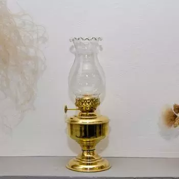 Настольная масляная лампа из стекла и латуни – 24,13 см, морской/викторианской стиль, домашний декор как
