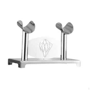 Настольная микрофонная стойка, держатель для беспроводного микрофона, основание из нержавеющей стали, полка для караоке 2 серебряный