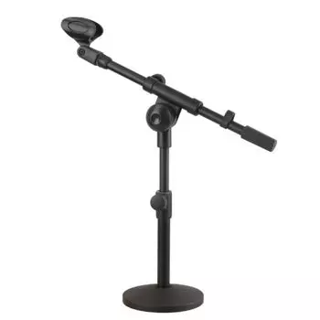 Настольная микрофонная стойка Tropchou, прямая, с регулируемым углом наклона, с держателем для микрофона, для практики, черная