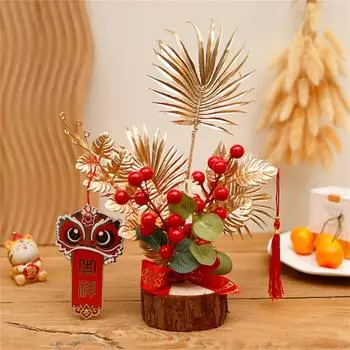 Настольная новогодняя елка с подсветкой, искусственная рождественская елка с настольным украшением своими руками для домашнего праздничного декора One Size