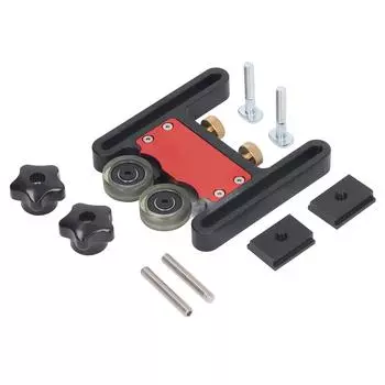 Настольная пила Пресс Направляющая Рельс Роликовый Запас Деревообработка Двойной Колесо Скользящий Ролик Направляющий Ролик Перьевая Доска Вспомогательный Инструмент