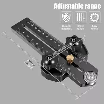 Настольная пила Thin Rip Jig Jig Guide для выполнения повторяющихся узких тонких полосовых разрезов. Инструменты для деревообработки. Подходит для Т-образного паза 3/8 x 3/4 . 1PCS