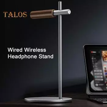 Настольная подставка для наушников, высокая устойчивость, нескользящая конструкция, широкая совместимость, проводной и беспроводной кронштейн для поддержки наушников серый