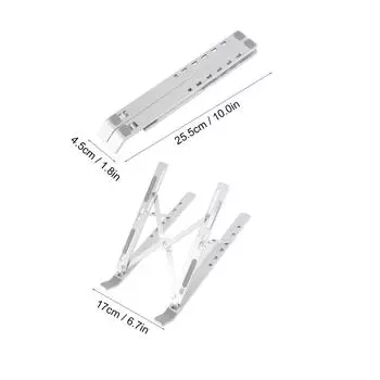 Настольная подставка для ноутбука, складная подставка для компьютера из алюминиевого сплава, портативная подставка для ноутбука, охлаждающая подставка, серебристая серебряный