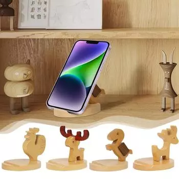 Настольная подставка для планшета из цельного дерева, деревянная подставка для ленивого телефона, небольшой табурет One Size