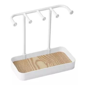 Настольная подставка для ювелирных изделий, экономящая место, многофункциональная стойка для ювелирных изделий из полипропилена для сережек, ожерелий белый