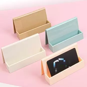 Настольная подставка для визитных карточек, держатель для заметок, ящик для хранения, пластиковый органайзер для карточек для офиса, милые настольные аксессуары