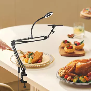 Настольная подставка, ленивый кронштейн, прочный, регулируемый, поддержка планшета для селфи для трансляции в офисе Light 9cm