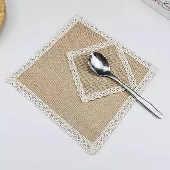Настольная подставка, тонкая строчка, реквизит для фотографий, льняной винтажный коврик для обеденного стола, коврик для стола M
