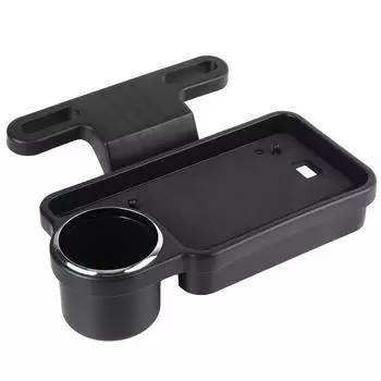 Настольная подставка, универсальный столик для хранения напитков, подставка для еды, подставка для стаканов, подголовник автомобиля, складной держатель для напитков, дорожный столик на заднее сиденье автомобиля, многофункциональный Black