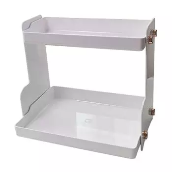 Настольная полка для хранения Двухъярусная Компактная Многофункциональный Органайзер для стола для общежития офиса белый