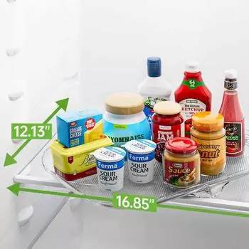 Настольная полка для хранения приправ, бытовая поворотная полка для хранения, прозрачный двусторонний поворотный стол для холодильника чистый