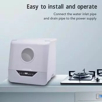 Настольная посудомоечная машина, автоматическая, устойчивая к царапинам, портативная, мини-посудомоечная машина для общежития, офиса, автофургона, 800 Вт, 21–40 л, умная настольная посудомоечная машина