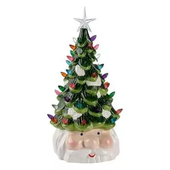 Настольная рождественская елка с подсветкой, на батарейках, для помещений/улицы, разноцветные огни, настольное украшение, классическая рождественская елка C