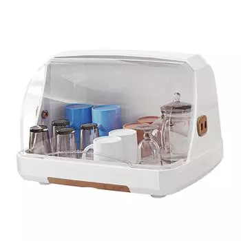 Настольная стойка для хранения чашек Пылезащитная Настольная Многоцелевая Сушилка с крышкой для стеклянных чайных чашек коричневый