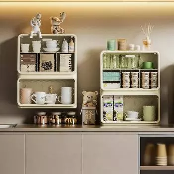 Настольная стойка для хранения чашек, пылезащитный шкаф для хранения чашек, бытовая кухонная коробка для хранения кружек и кофейных чашек, полка для барной стойки в офисе