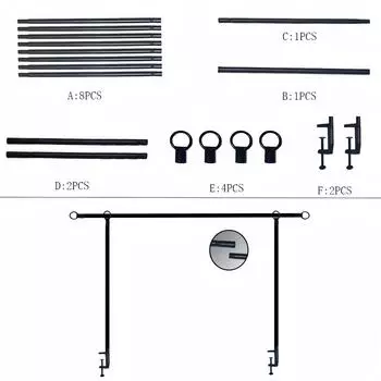 Настольная стойка для стержней с зажимами для украшения воздушными шарами, цветами, регулируемая металлическая настольная арочная стойка для стержней для церемонии празднования дня рождения, вечеринки