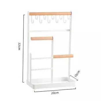 Настольная стойка для ювелирных изделий, стойка для ювелирных изделий, многофункциональная стойка для сережек, браслет, ювелирные изделия белый