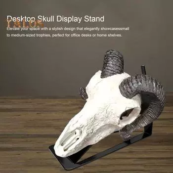 Настольная вешалка для черепа оленя, нержавеющая, устойчивая к коррозии, прочная, выдерживающая нагрузку, вешалка для черепа, держатель для дисплея в виде головы оленя чёрный