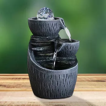 Настольная водная статуя водопад в помещении пейзаж новоселье настольный струящийся орнамент искусственный камень