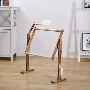 Настольная вышивальная напольная стойка из цельного дерева Рамка для вышивки крестом для рукоделия, регулируемая стойка для вышивки крестом из цельного дерева