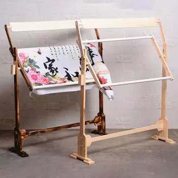 Настольная вышивальная напольная стойка из цельного дерева Рамка для вышивки крестом для рукоделия, регулируемая стойка для вышивки крестом из цельного дерева
