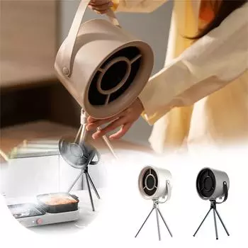 Настольная вытяжка, портативная вытяжка, вытяжка для горячей кастрюли для барбекю, регулировка угла высоты, моющаяся, для дома, кухни, горячая кастрюля, подарок другу One Size серый