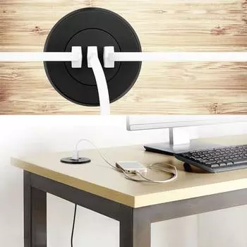 Настольная зарядная станция 5 В 3,1 А настольное зарядное устройство с 3 портами, включая 2 порта USB и 1 порт Type C для использования в офисе и дома EU чёрный