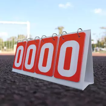 Настольное табло для подсчета очков, 4-значное табло для профессионального подсчета очков в баскетболе красный