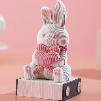 Настольные аксессуары, блокнот, многофункциональный 3D-стерео-кролик, заметка, новый 3D-блокнот для школы