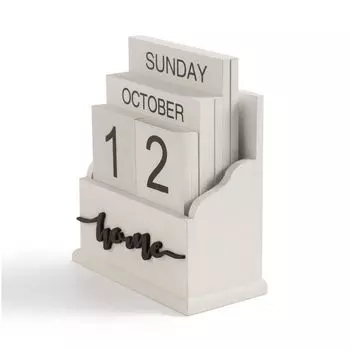 Настольные аксессуары, вечный настольный календарь, деревянный настольный декор, блоки-календарь для домашнего офиса 01