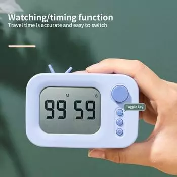 Настольные часы с большим экраном, время записи, пластиковые, маленькие настольные электронные настольные часы, товары для дома синий