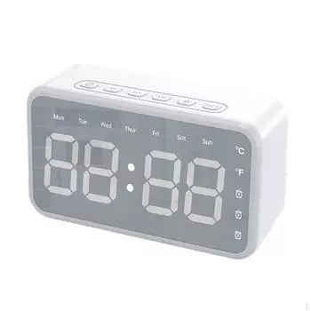 Настольные часы с динамиком, высоким качеством звука и голосовым управлением чёрный