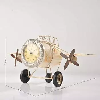 Настольные часы с дизайном самолета. Домашний декор. Идеальный подарок для пилотов, любителей авиации.